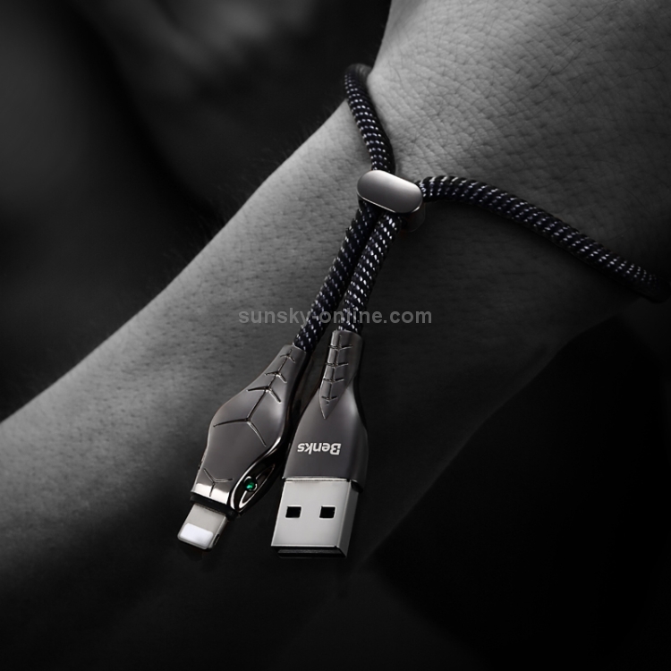 Benks 0.25m 3A USB to 8 Pin Magic Snake Fast Charging & Data Cable Benks 0.25m 3A USB to 8 Pin Magic Snake Fast Charging & Data Cable