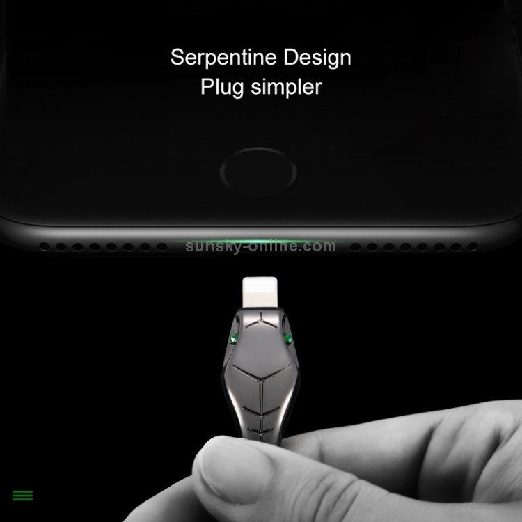 Benks 1.2m 3A USB to 8 Pin Magic Snake Fast Charging & Data Cable Benks 1.2m 3A USB to 8 Pin Magic Snake Fast Charging & Data Cable