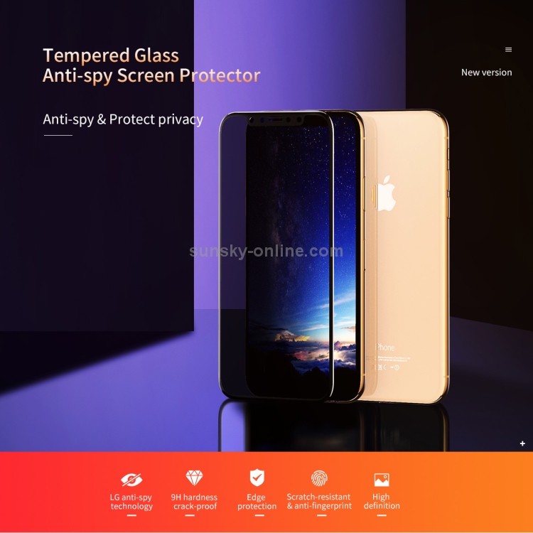 For iPhone X / XS ROCK 9H 0.3mm HD Curved Anti-glare Full Screen Tempered Glass Film (Black) For iPhone X / XS ROCK 9H 0.3mm HD Curved Anti-glare Full Screen Tempered Glass Film (Black)