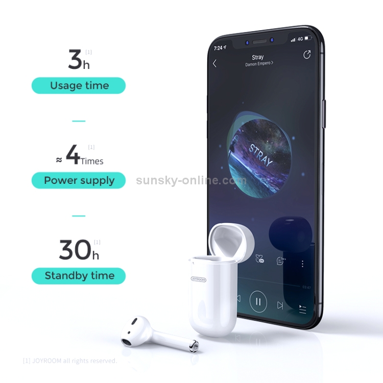 JOYROOM JR-SP1 Single Bluetooth 5.0 TWS Headset with Wireless Charging Box(White) JOYROOM JR-SP1 Single Bluetooth 5.0 TWS Headset with Wireless Charging Box(White)