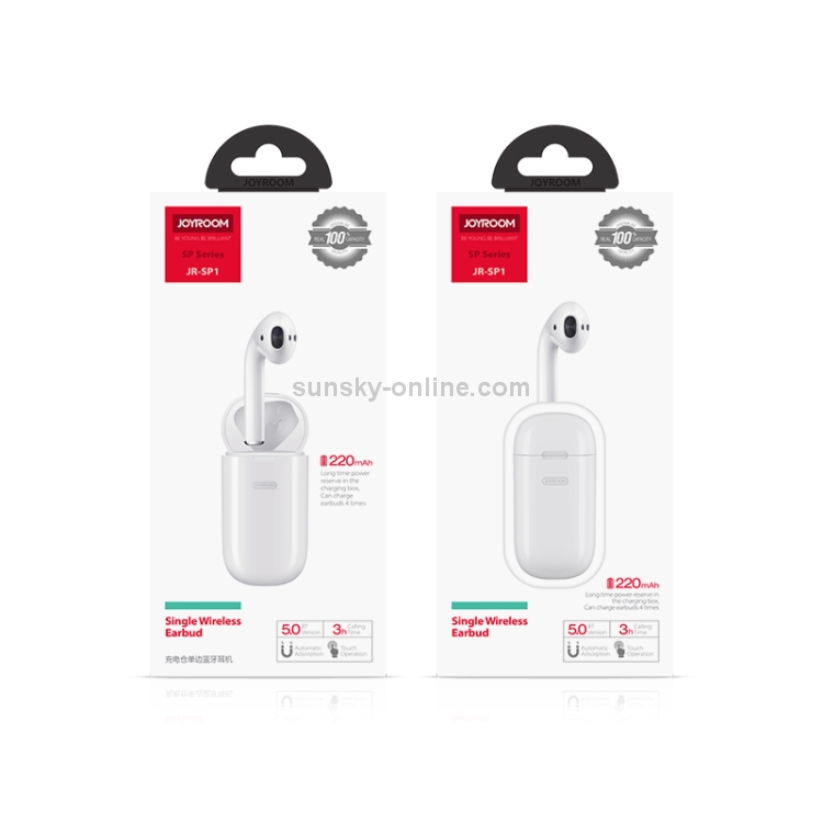 JOYROOM JR-SP1 Single Bluetooth 5.0 TWS Headset with Wireless Charging Box(White) JOYROOM JR-SP1 Single Bluetooth 5.0 TWS Headset with Wireless Charging Box(White)