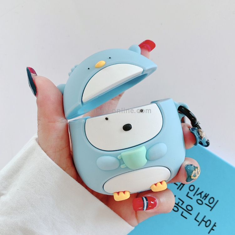 For AirPods Pro Cup Penguin Shape Earphone Protective Case with Hook For AirPods Pro Cup Penguin Shape Earphone Protective Case with Hook