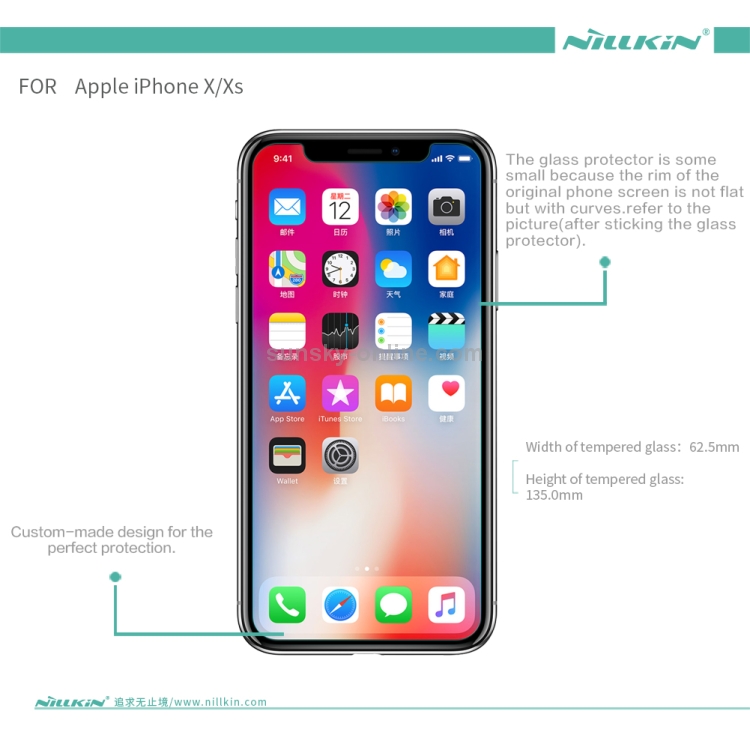 For iPhone 11 Pro / XS / X NILLKIN H+ 0.3mm 9H 2.5D Nano Anti-burst Tempered Glass Protective Film For iPhone 11 Pro / XS / X NILLKIN H+ 0.3mm 9H 2.5D Nano Anti-burst Tempered Glass Protective Film
