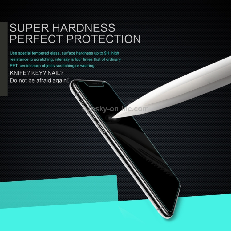 For iPhone 11 Pro / XS / X NILLKIN H+ 0.3mm 9H 2.5D Nano Anti-burst Tempered Glass Protective Film For iPhone 11 Pro / XS / X NILLKIN H+ 0.3mm 9H 2.5D Nano Anti-burst Tempered Glass Protective Film