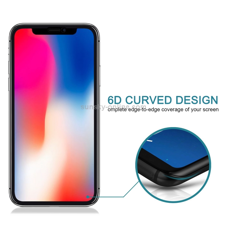 For iPhone X / XS 9H 6D Anti-peep Tempered Glass Film For iPhone X / XS 9H 6D Anti-peep Tempered Glass Film