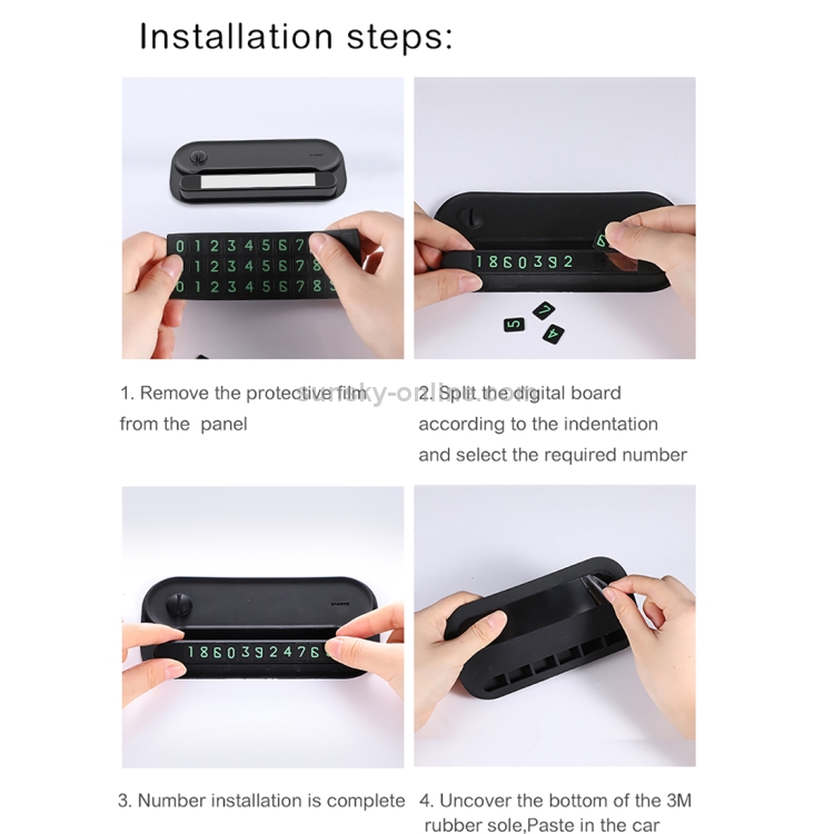 Baseus ACNUM-PM01 Horizon Silicone Parking Number Card Bracket Phone Holder Baseus ACNUM-PM01 Horizon Silicone Parking Number Card Bracket Phone Holder