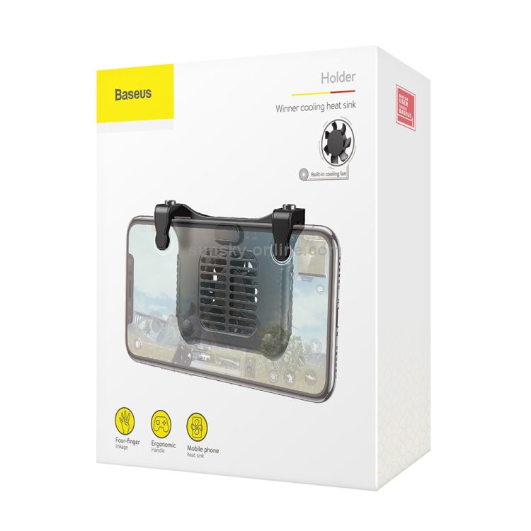 Baseus SUCJLF-01 Chicken Dinner Mobile Phone Gaming Winner Cooling Heat Sink, Built-in Cooling Fan(Black) Baseus SUCJLF-01 Chicken Dinner Mobile Phone Gaming Winner Cooling Heat Sink, Built-in Cooling Fan(Black)