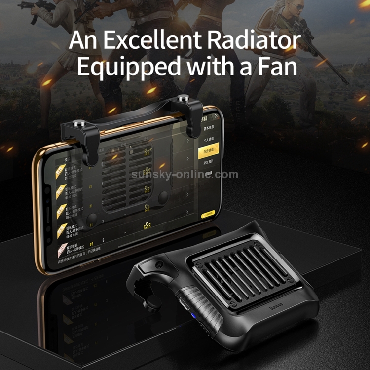 Baseus SUCJLF-01 Chicken Dinner Mobile Phone Gaming Winner Cooling Heat Sink, Built-in Cooling Fan(Black) Baseus SUCJLF-01 Chicken Dinner Mobile Phone Gaming Winner Cooling Heat Sink, Built-in Cooling Fan(Black)