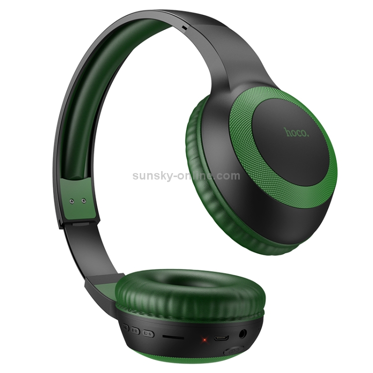 Cuffie Hoco W29 senza fili Bluetooth V5.0 eccezionali (verde militare)