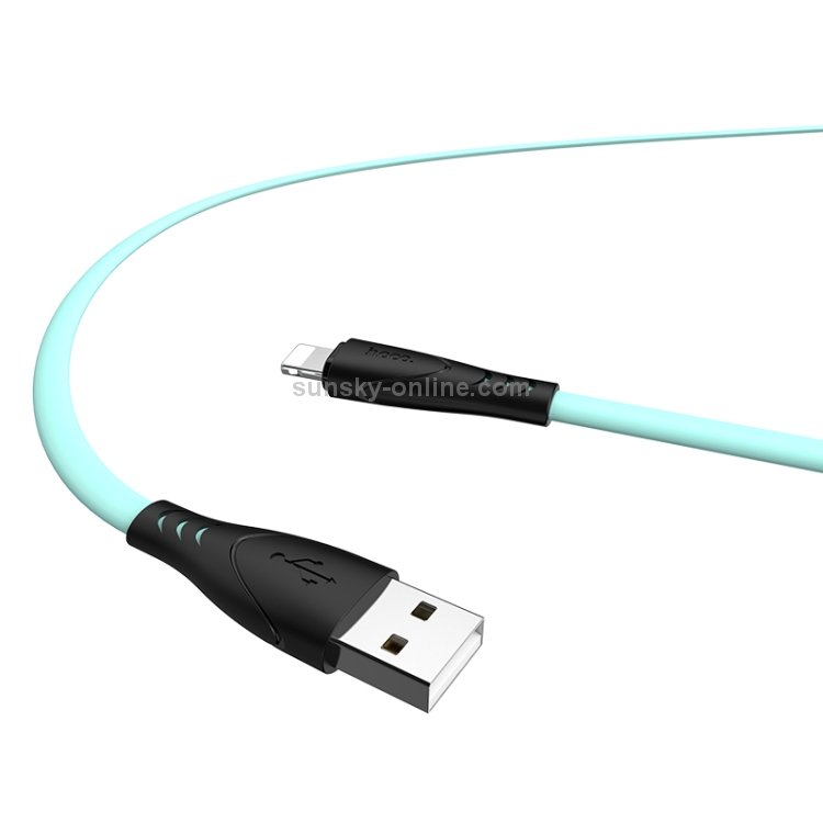 Hoco X42 1m USB to 8 Pin Puissant Silicone Charging Data Cable(Mint Green) Hoco X42 1m USB to 8 Pin Puissant Silicone Charging Data Cable(Mint Green)