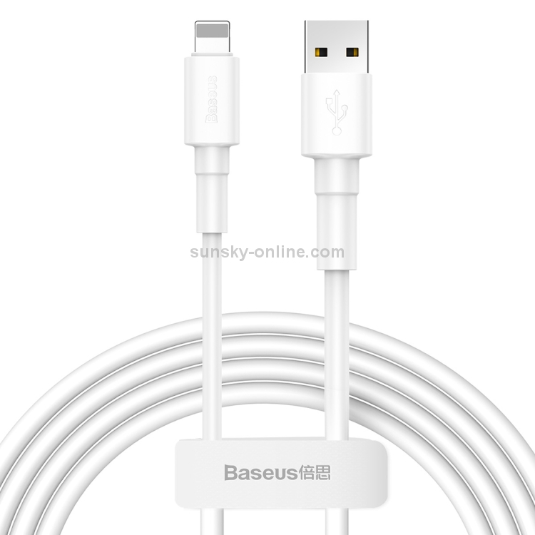 Baseus 2.4A 8 Pin Mini White Charging Cable, Length: 1m (White) Baseus 2.4A 8 Pin Mini White Charging Cable, Length: 1m (White)