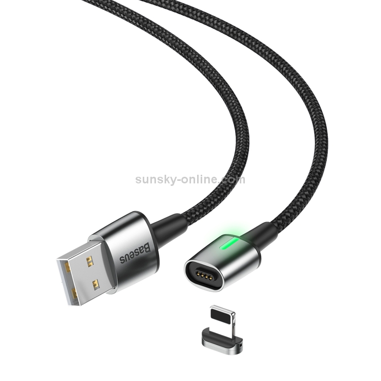Baseus 1.5A 8 Pin to USB Zinc Magnetic Charging Cable, Length: 2m(Black) Baseus 1.5A 8 Pin to USB Zinc Magnetic Charging Cable, Length: 2m(Black)