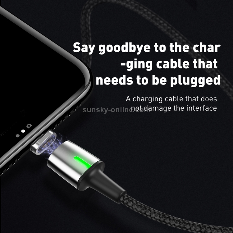 Baseus 1.5A 8 Pin to USB Zinc Magnetic Charging Cable, Length: 2m(Black) Baseus 1.5A 8 Pin to USB Zinc Magnetic Charging Cable, Length: 2m(Black)