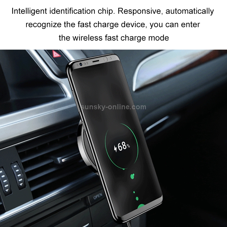 USAMS US-CD44 Qi Standard Wireless Charger Magnetic Car Air Vent Mount (Black) USAMS US-CD44 Qi Standard Wireless Charger Magnetic Car Air Vent Mount (Black)