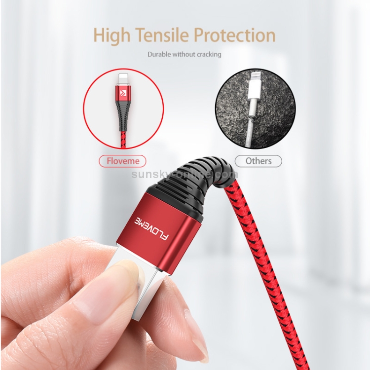 FLOVEME 1.5m 2A USB to 8 Pin Nylon Weave Spring Data Sync Charging Cable for iPhone XR / iPhone XS MAX / iPhone X & XS / iPhone 8 & 8 Plus / iPhone 7 & 7 Plus / iPhone 6 & 6s & 6 Plus & 6s Plus / iPad(Black) FLOVEME 1.5m 2A USB to 8 Pin Nylon Weave Spring Data Sync Charging Cable for iPhone XR / iPhone XS MAX / iPhone X & XS / iPhone 8 & 8 Plus / iPhone 7 & 7 Plus / iPhone 6 & 6s & 6 Plus & 6s Plus / iPad(Black)