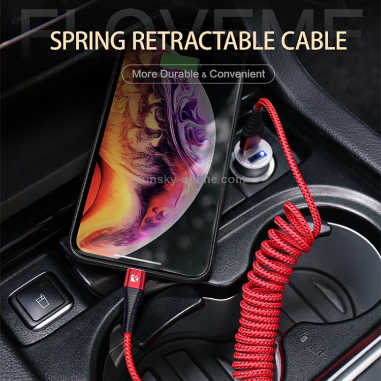 FLOVEME 1.5m 2A USB to 8 Pin Nylon Weave Spring Data Sync Charging Cable for iPhone XR / iPhone XS MAX / iPhone X & XS / iPhone 8 & 8 Plus / iPhone 7 & 7 Plus / iPhone 6 & 6s & 6 Plus & 6s Plus / iPad(Black) FLOVEME 1.5m 2A USB to 8 Pin Nylon Weave Spring Data Sync Charging Cable for iPhone XR / iPhone XS MAX / iPhone X & XS / iPhone 8 & 8 Plus / iPhone 7 & 7 Plus / iPhone 6 & 6s & 6 Plus & 6s Plus / iPad(Black)