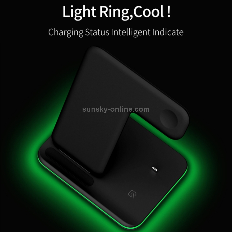Z5 QI Vertical Magnetic Wireless Charger for Mobile Phones & Apple Watches & AirPods / Xiaomi Redmi AirDots, with Touch Ring Light (Black) Z5 QI Vertical Magnetic Wireless Charger for Mobile Phones & Apple Watches & AirPods / Xiaomi Redmi AirDots, with Touch Ring Light (Black)
