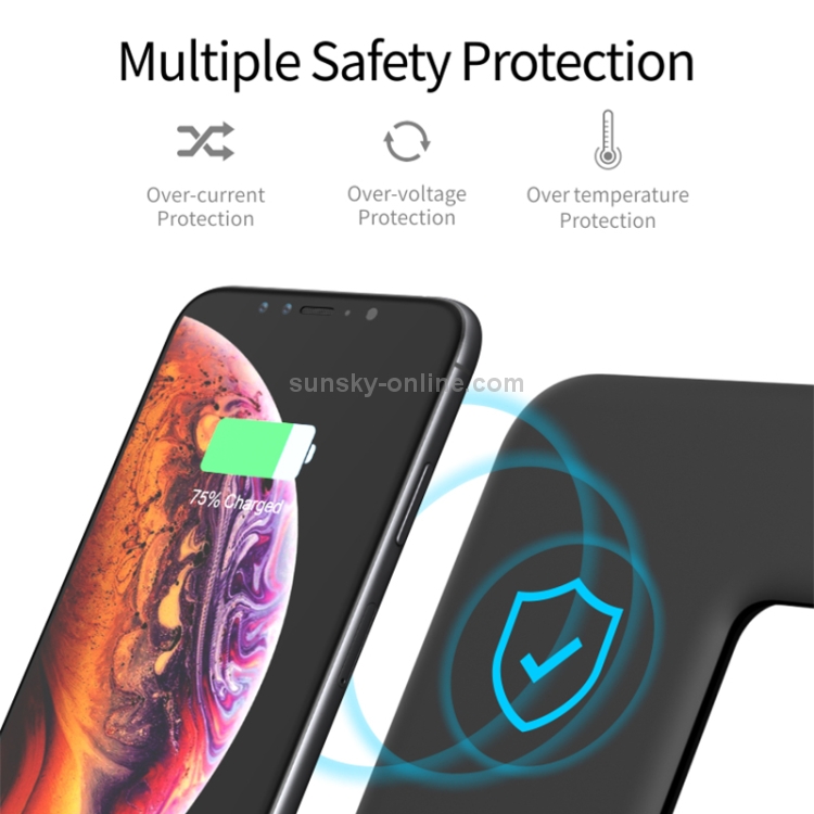 Z5 QI Vertical Magnetic Wireless Charger for Mobile Phones & Apple Watches & AirPods / Xiaomi Redmi AirDots, with Touch Ring Light (Black) Z5 QI Vertical Magnetic Wireless Charger for Mobile Phones & Apple Watches & AirPods / Xiaomi Redmi AirDots, with Touch Ring Light (Black)