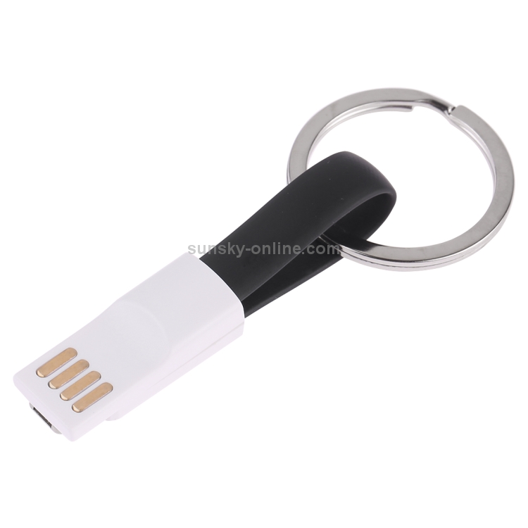 2 in 1 USB to 8 Pin Magnetic Charging & Data Cable with Keychain (Black) 2 in 1 USB to 8 Pin Magnetic Charging & Data Cable with Keychain (Black)