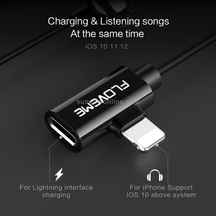 FLOVEME 8 Pin Interface In-Ear Charging & Listening Earphone, Not Support Voice Call, Support iOS 10 Above(Black) FLOVEME 8 Pin Interface In-Ear Charging & Listening Earphone, Not Support Voice Call, Support iOS 10 Above(Black)