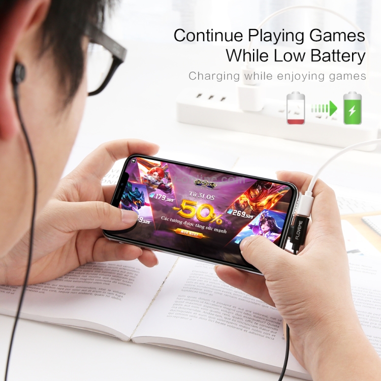 FLOVEME 8 Pin Interface In-Ear Charging & Listening Earphone, Not Support Voice Call, Support iOS 10 Above(Black) FLOVEME 8 Pin Interface In-Ear Charging & Listening Earphone, Not Support Voice Call, Support iOS 10 Above(Black)