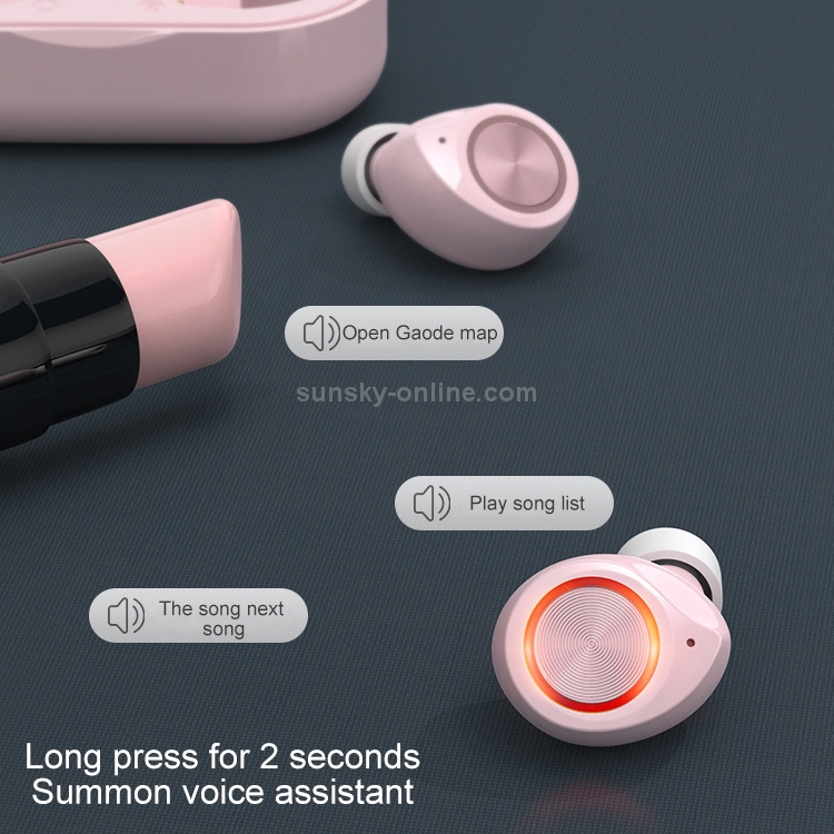 TW60 TWS Bluetooth 5.0 Touch Wireless Bluetooth Sports Earphone with Charging Box, Support Voice Assistant & Call(Pink) TW60 TWS Bluetooth 5.0 Touch Wireless Bluetooth Sports Earphone with Charging Box, Support Voice Assistant & Call(Pink)