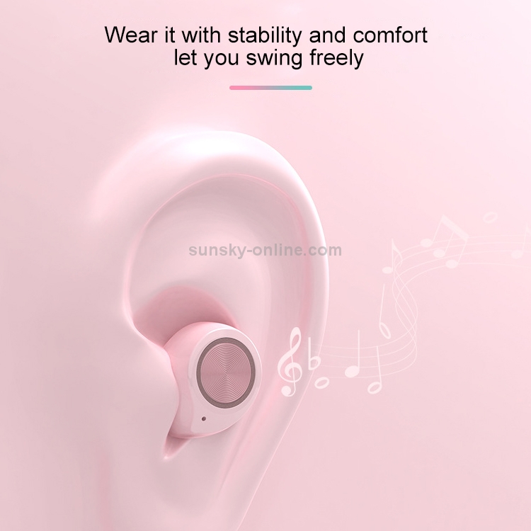 TW60 TWS Bluetooth 5.0 Touch Wireless Bluetooth Sports Earphone with Charging Box, Support Voice Assistant & Call(Pink) TW60 TWS Bluetooth 5.0 Touch Wireless Bluetooth Sports Earphone with Charging Box, Support Voice Assistant & Call(Pink)