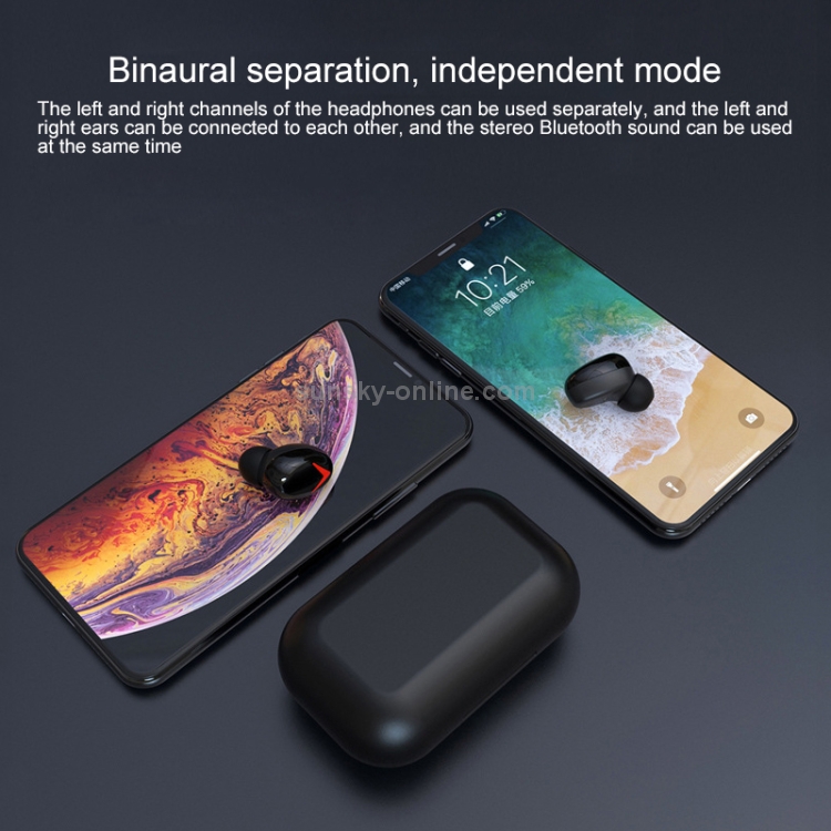 DFA8 TWS Bluetooth 5.0 Touch Sweatproof Wireless Bluetooth Sports Earphone with Charging Box, Support Siri & Call & Power Bank(Black) DFA8 TWS Bluetooth 5.0 Touch Sweatproof Wireless Bluetooth Sports Earphone with Charging Box, Support Siri & Call & Power Bank(Black)