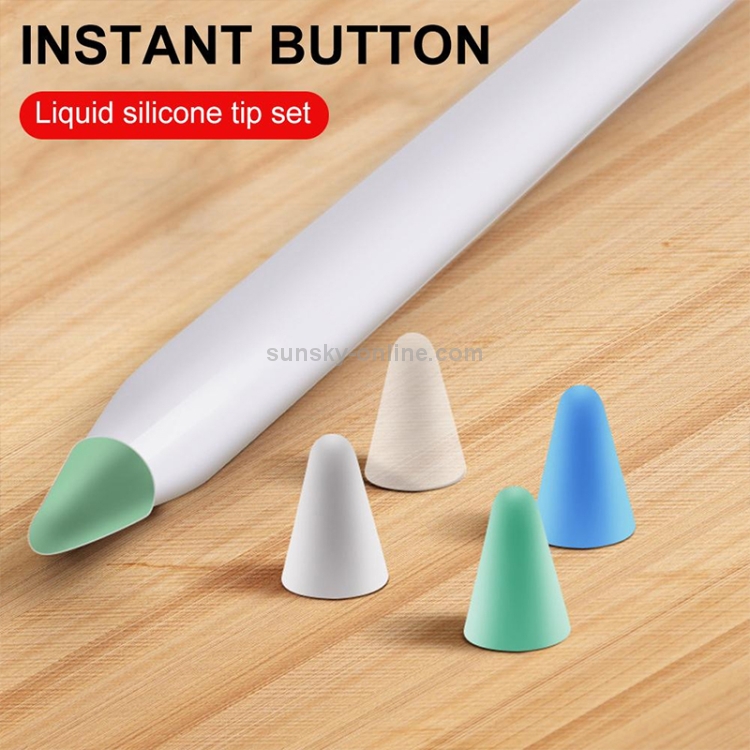 4 PCS Non-slip Mute Wear-resistant Nib Cover for Apple Pencil 1 / 2 (Dark Blue) 4 PCS Non-slip Mute Wear-resistant Nib Cover for Apple Pencil 1 / 2 (Dark Blue)