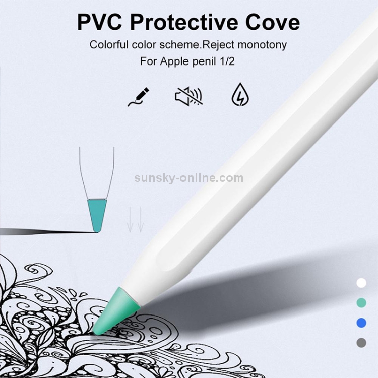 8 PCS Non-slip Mute Wear-resistant Nib Cover for Apple Pencil 1 / 2(Transparent) 8 PCS Non-slip Mute Wear-resistant Nib Cover for Apple Pencil 1 / 2(Transparent)