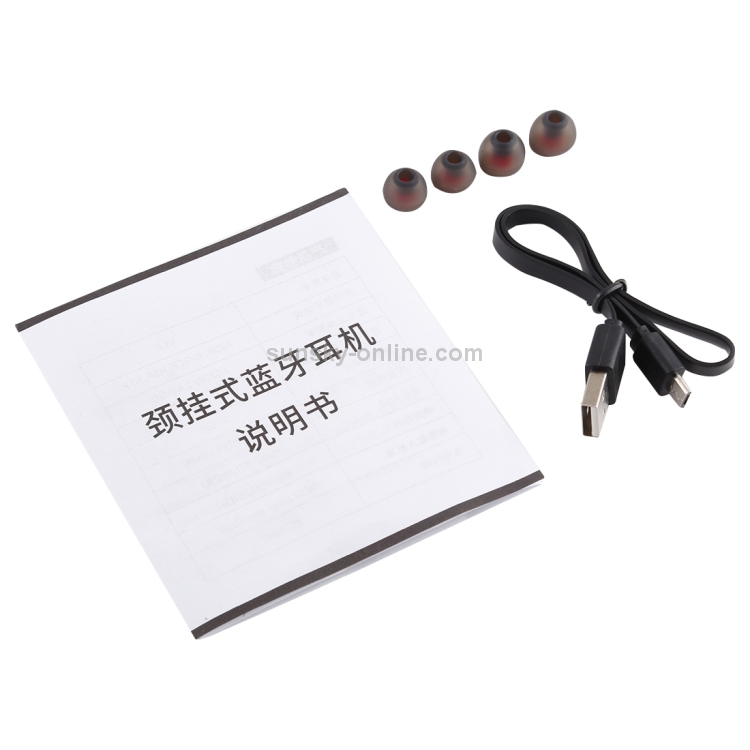 Neck-mounted Magnetic Adsorption Bluetooth Earphone, Support Call & Micro USB Charging, Packing Box Packaging Version(Black) Neck-mounted Magnetic Adsorption Bluetooth Earphone, Support Call & Micro USB Charging, Packing Box Packaging Version(Black)