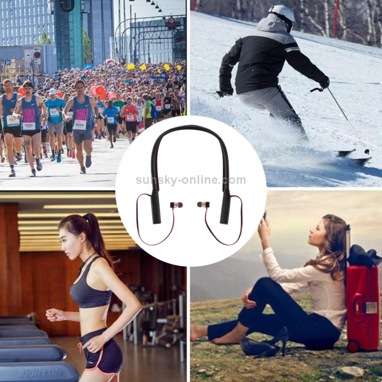 Neck-mounted Magnetic Adsorption Bluetooth Earphone, Support Call & Micro USB Charging, Packing Box Packaging Version(Black) Neck-mounted Magnetic Adsorption Bluetooth Earphone, Support Call & Micro USB Charging, Packing Box Packaging Version(Black)