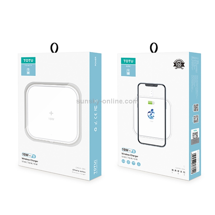 TOTU CACW-024 Athena Series 15W Ultra-thin Wireless Fast Charger For iPhone 12 Series (White) TOTU CACW-024 Athena Series 15W Ultra-thin Wireless Fast Charger For iPhone 12 Series (White)