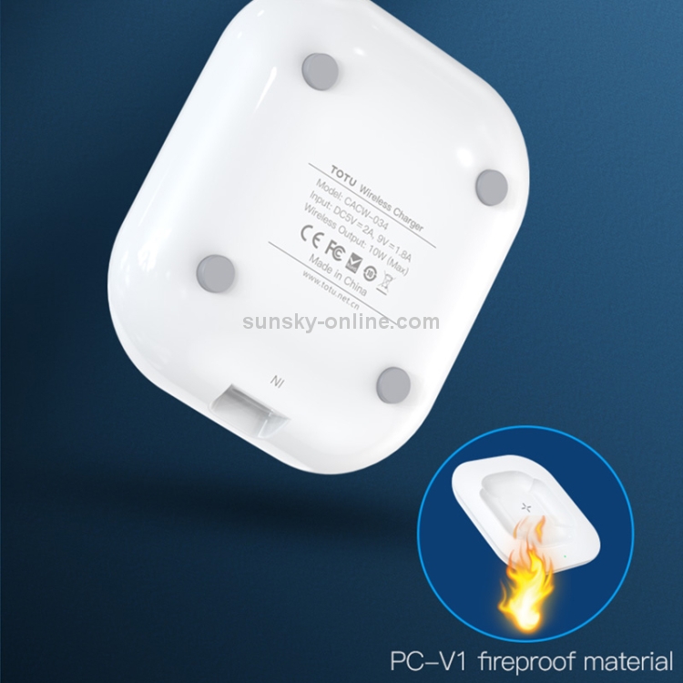 TOTU CACW-034 Glory Series 10W 3 in 1 Ultra-thin Wireless Fast Charger (White) TOTU CACW-034 Glory Series 10W 3 in 1 Ultra-thin Wireless Fast Charger (White)