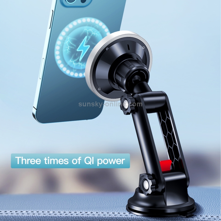 TOTU CACW-049 Rhinoceros Series Magsafe Car Air Outlet Vent Mount Clamp Holder 15W Fast Charging Qi Magnetic Wireless Charger(Black) TOTU CACW-049 Rhinoceros Series Magsafe Car Air Outlet Vent Mount Clamp Holder 15W Fast Charging Qi Magnetic Wireless Charger(Black)