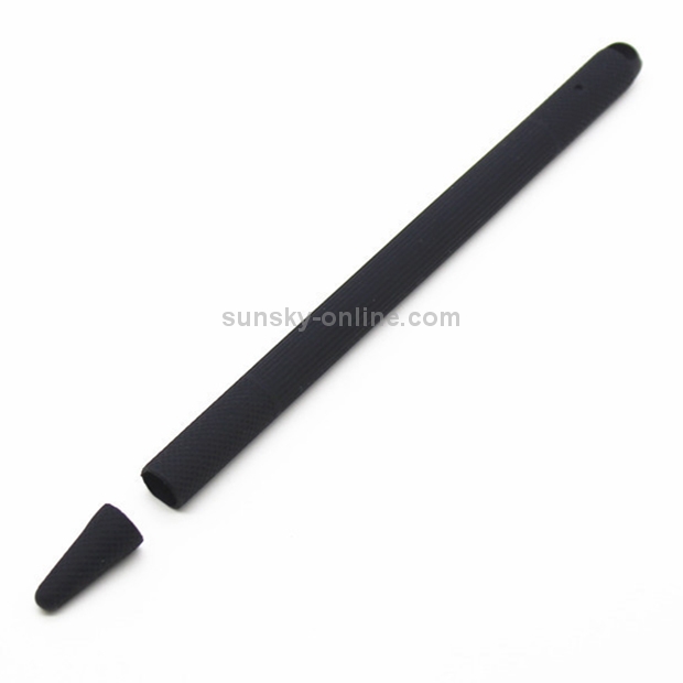 Estuche protector a prueba de golpes de gel de sílice Stylus Pen para Apple Pencil 2 (negro) - 1