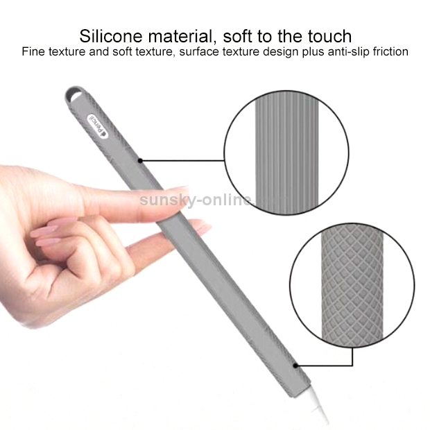 Estuche protector a prueba de golpes de gel de sílice Stylus Pen para Apple Pencil 2 (negro) - 3