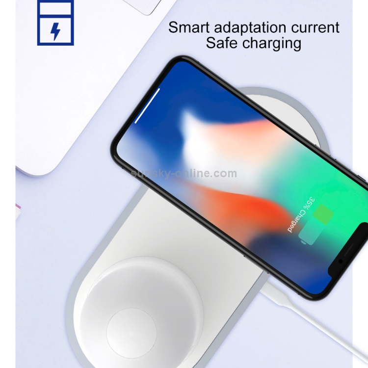 W34 QI Wireless Fast Charging Base with Magnetic Two-color Night Light & Touch Switch (White) W34 QI Wireless Fast Charging Base with Magnetic Two-color Night Light & Touch Switch (White)