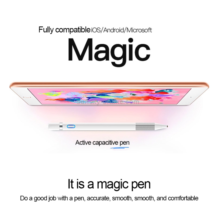 TOTUDESIGN FGCP-001 Glory Series Double-head Active Capacitive Pen Stylus Pen with Magnetic Pen Cap for All Android / IOS Capacitive Screen Devices TOTUDESIGN FGCP-001 Glory Series Double-head Active Capacitive Pen Stylus Pen with Magnetic Pen Cap for All Android / IOS Capacitive Screen Devices