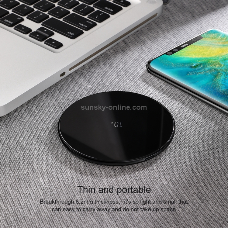 Baseus Simple Intelligent Fast Wireless Charger with Cable for Huawei(Black)