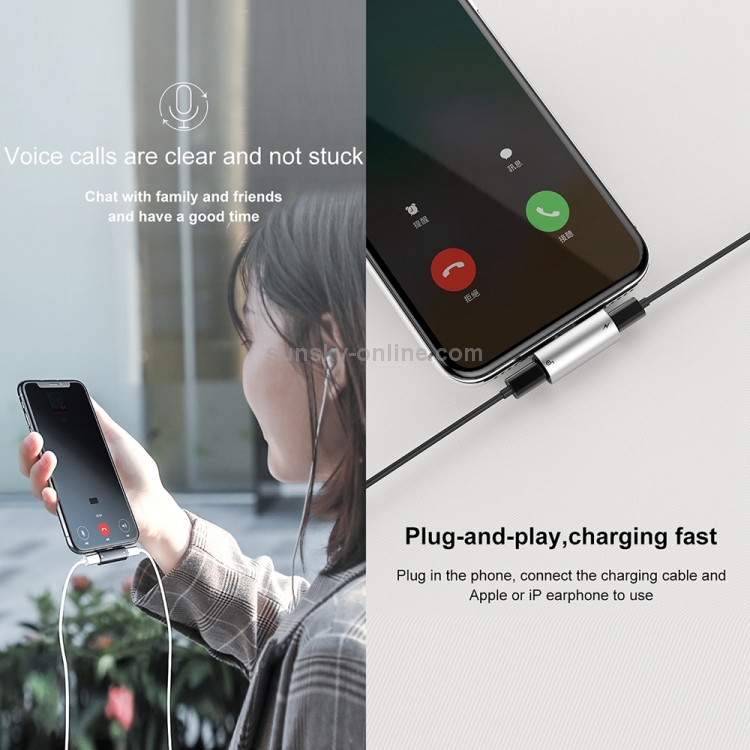 Baseus 8 Pin + 8 Pin Female to 8 Pin Male Mini Charging Audio Adapter(Silver) Baseus 8 Pin + 8 Pin Female to 8 Pin Male Mini Charging Audio Adapter(Silver)