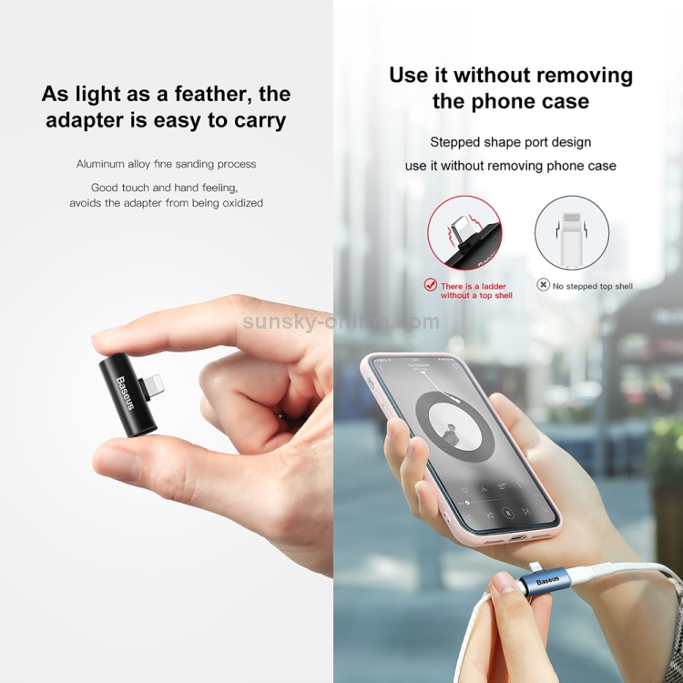 Baseus 8 Pin + 8 Pin Female to 8 Pin Male Mini Charging Audio Adapter(Silver) Baseus 8 Pin + 8 Pin Female to 8 Pin Male Mini Charging Audio Adapter(Silver)