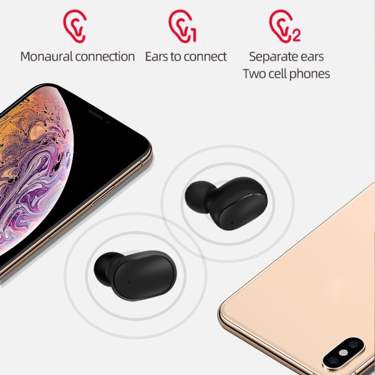 A6S IPX4 Waterproof Bluetooth 5.0 Wireless Bluetooth Earphone with Charging Box, Support for HD Calls & Siri & IOS Power Display(Black) A6S IPX4 Waterproof Bluetooth 5.0 Wireless Bluetooth Earphone with Charging Box, Support for HD Calls & Siri & IOS Power Display(Black)