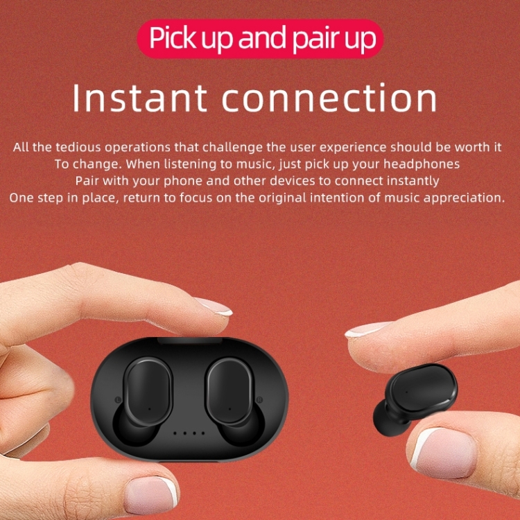 A6S IPX4 Waterproof Bluetooth 5.0 Wireless Bluetooth Earphone with Charging Box, Support for HD Calls & Siri & IOS Power Display(Black) A6S IPX4 Waterproof Bluetooth 5.0 Wireless Bluetooth Earphone with Charging Box, Support for HD Calls & Siri & IOS Power Display(Black)