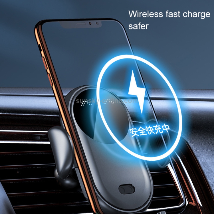 K10 15W Max Output Infrared Sensor Car Air Outlet Bracket Wireless Charger(White) K10 15W Max Output Infrared Sensor Car Air Outlet Bracket Wireless Charger(White)