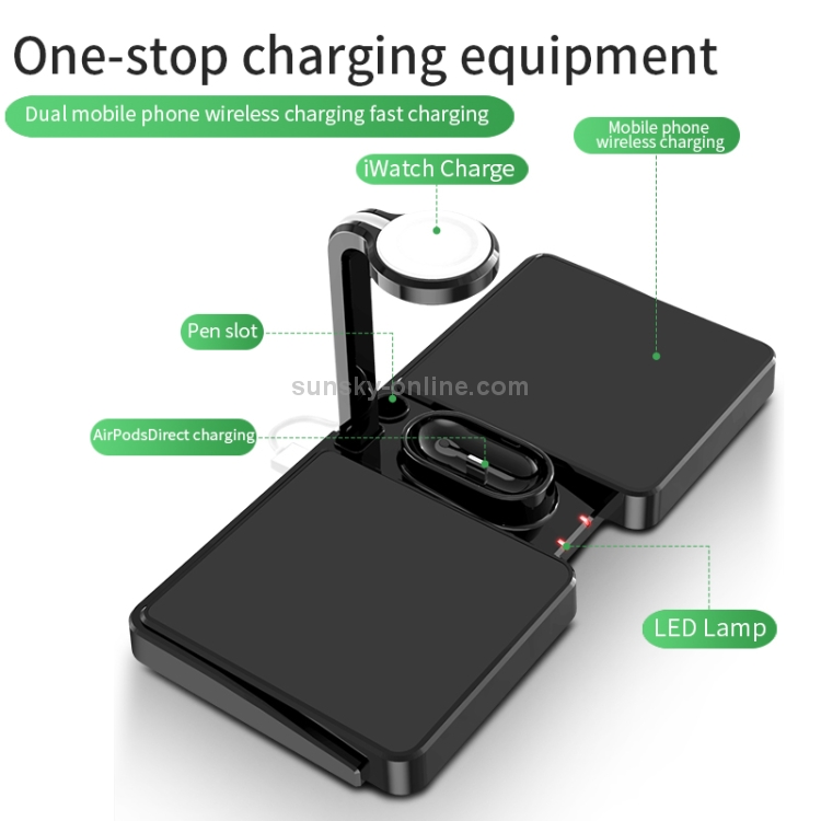 K04 4 in 1 10W Qi Standard Wireless Charger for Mobile Phones & iWatch & AirPods (White) K04 4 in 1 10W Qi Standard Wireless Charger for Mobile Phones & iWatch & AirPods (White)