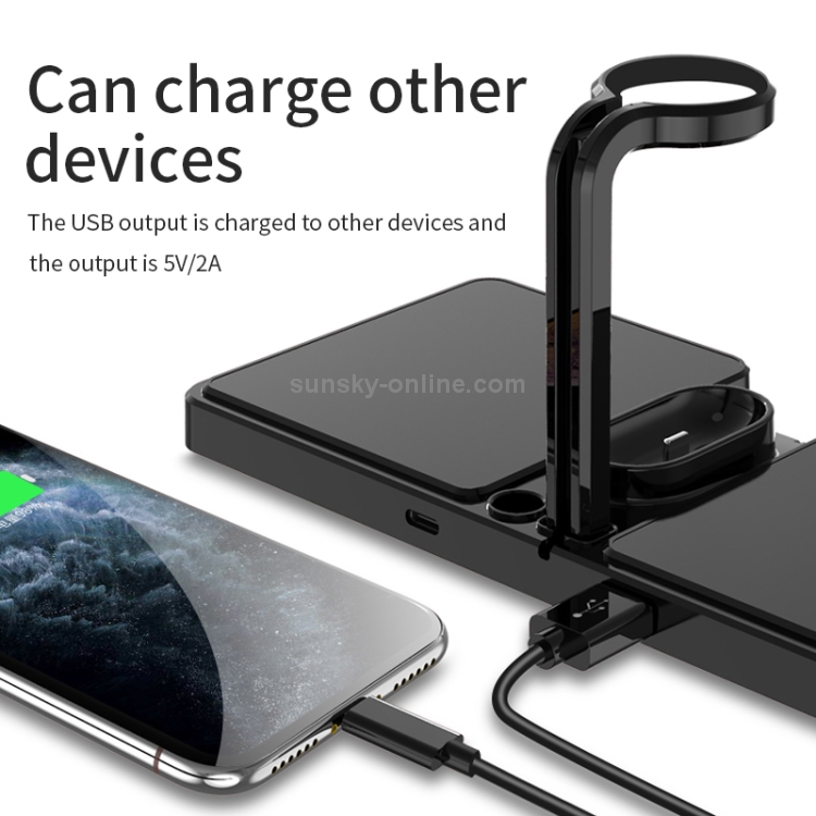 K04 4 in 1 10W Qi Standard Wireless Charger for Mobile Phones & iWatch & AirPods (White) K04 4 in 1 10W Qi Standard Wireless Charger for Mobile Phones & iWatch & AirPods (White)
