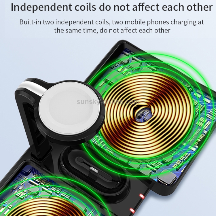 K04 4 in 1 10W Qi Standard Wireless Charger for Mobile Phones & iWatch & AirPods (White) K04 4 in 1 10W Qi Standard Wireless Charger for Mobile Phones & iWatch & AirPods (White)