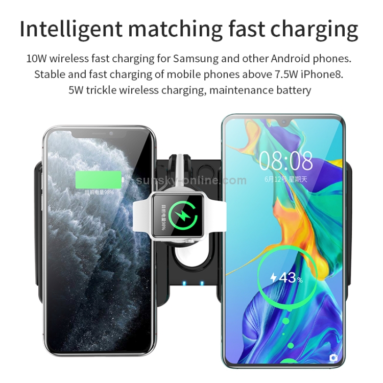 K04 4 in 1 10W Qi Standard Wireless Charger for Mobile Phones & iWatch & AirPods (White) K04 4 in 1 10W Qi Standard Wireless Charger for Mobile Phones & iWatch & AirPods (White)