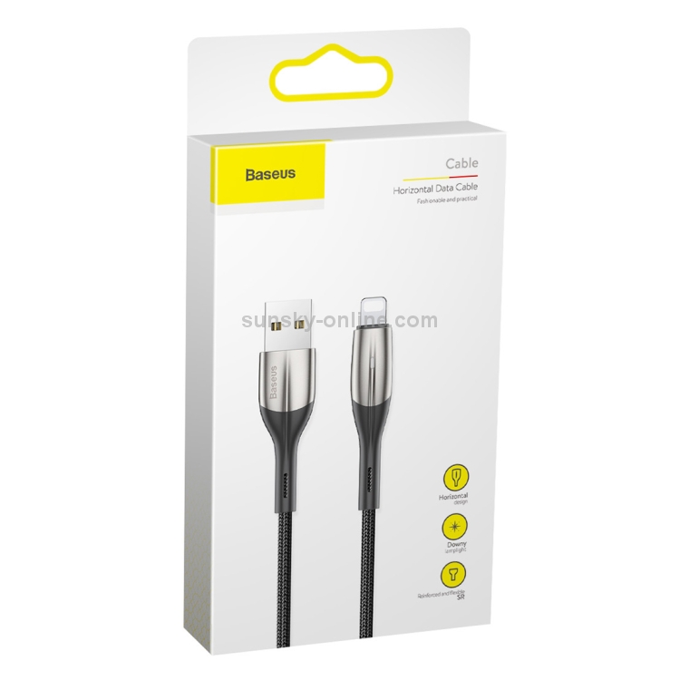 Baseus 1.5A USB to 8 Pin Nylon Weave Style Fast Charging Cable with Indicator Light, Cable Length: 2m(Black) Baseus 1.5A USB to 8 Pin Nylon Weave Style Fast Charging Cable with Indicator Light, Cable Length: 2m(Black)